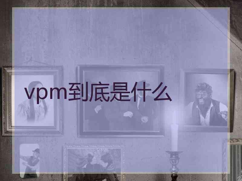 vpm到底是什么