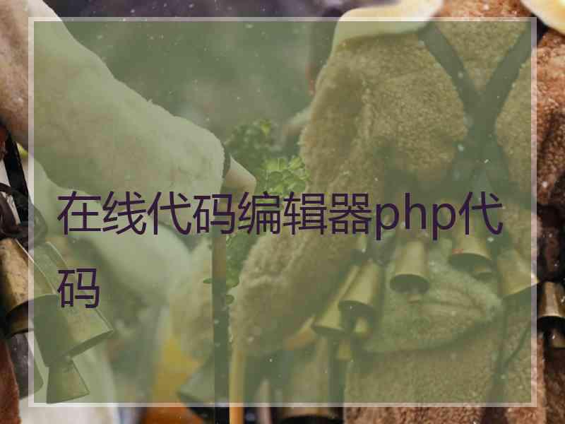 在线代码编辑器php代码