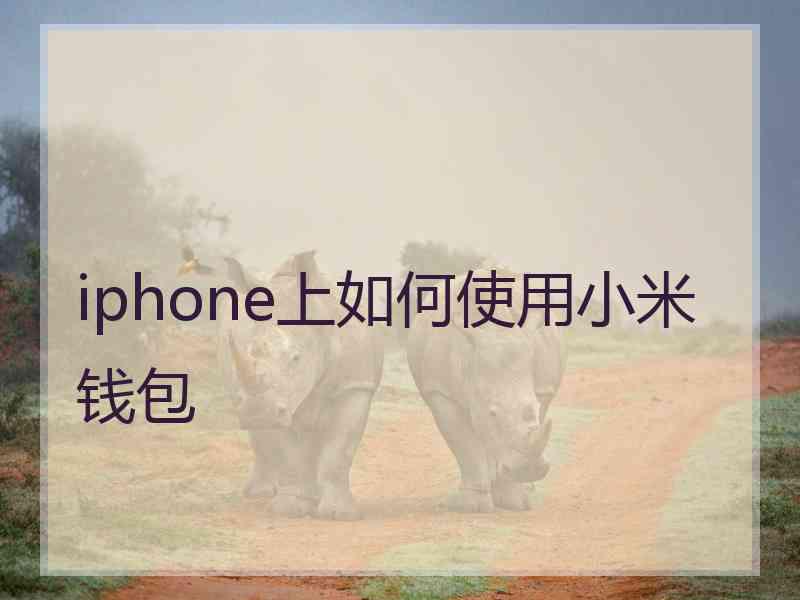 iphone上如何使用小米钱包