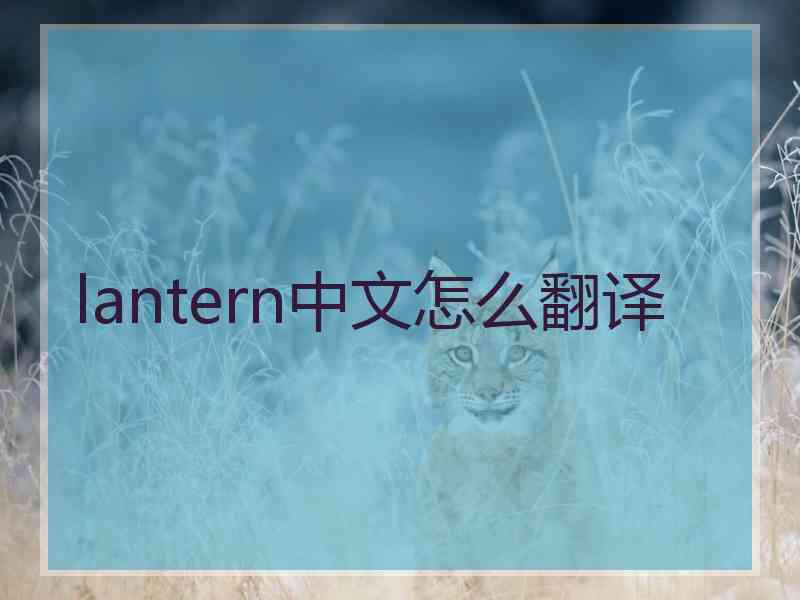 lantern中文怎么翻译