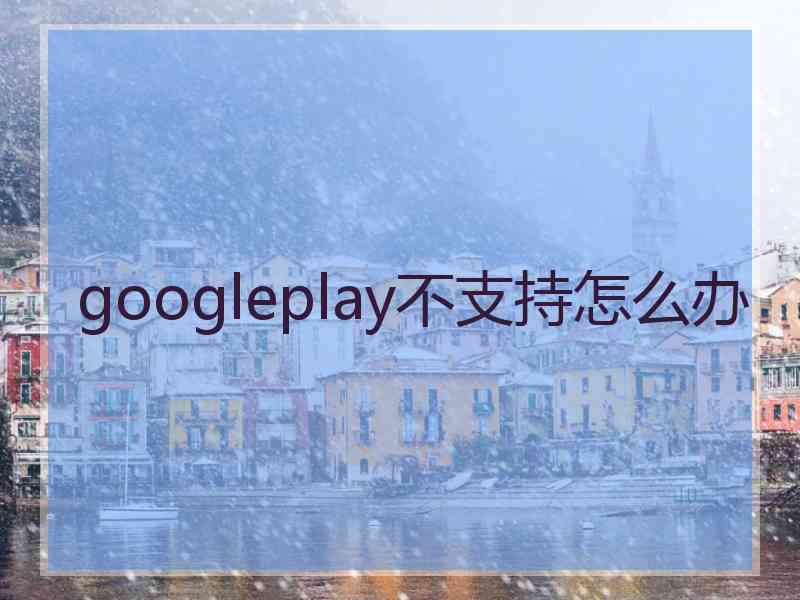 googleplay不支持怎么办