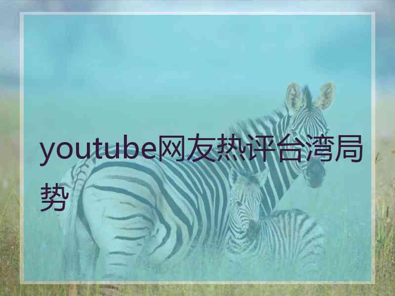 youtube网友热评台湾局势