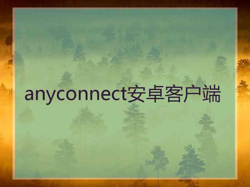 anyconnect安卓客户端