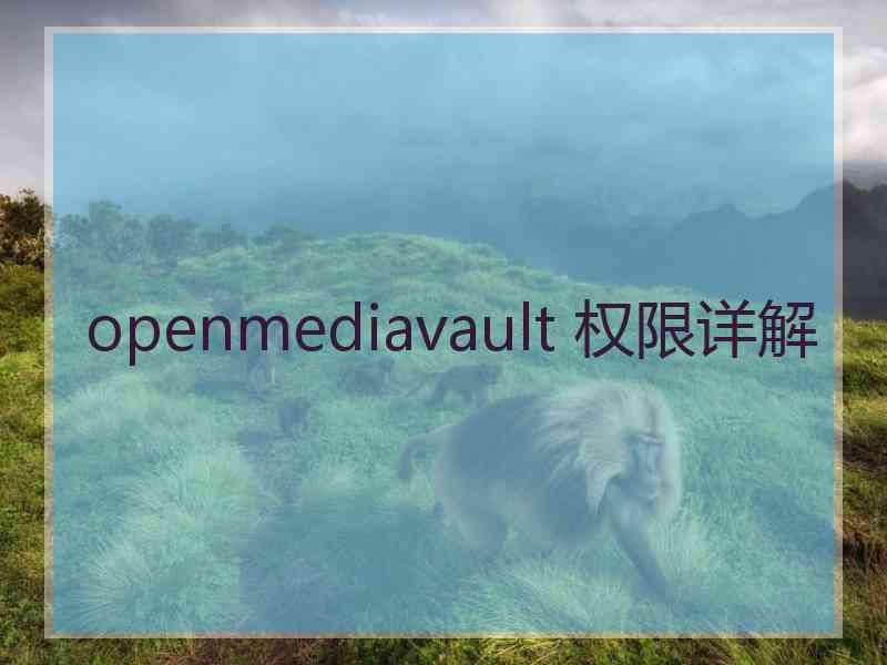 openmediavault 权限详解