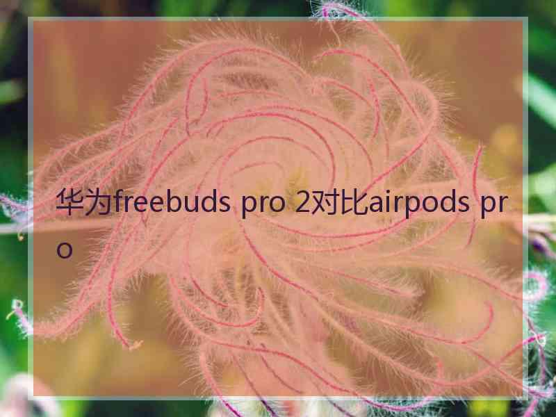 华为freebuds pro 2对比airpods pro