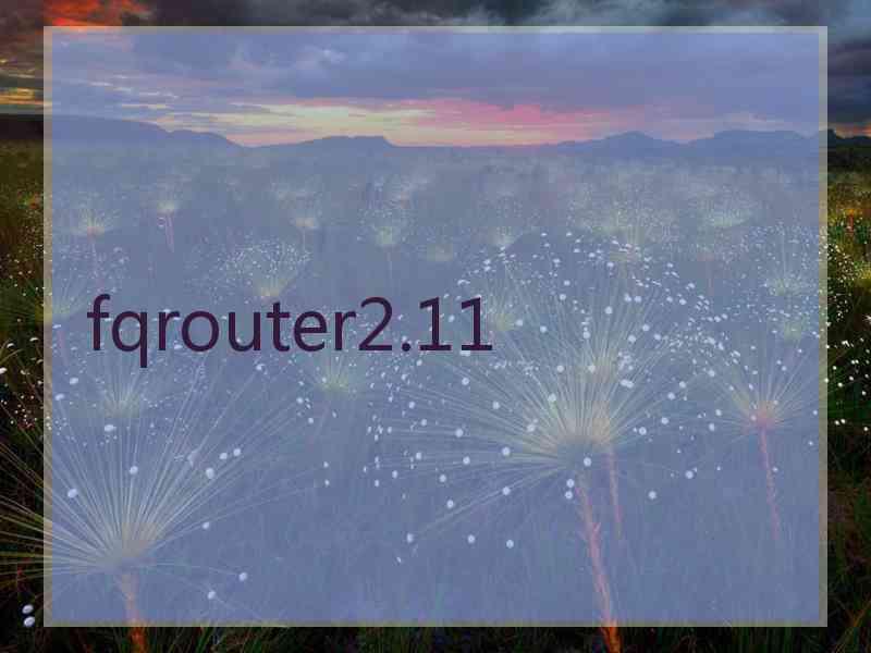 fqrouter2.11