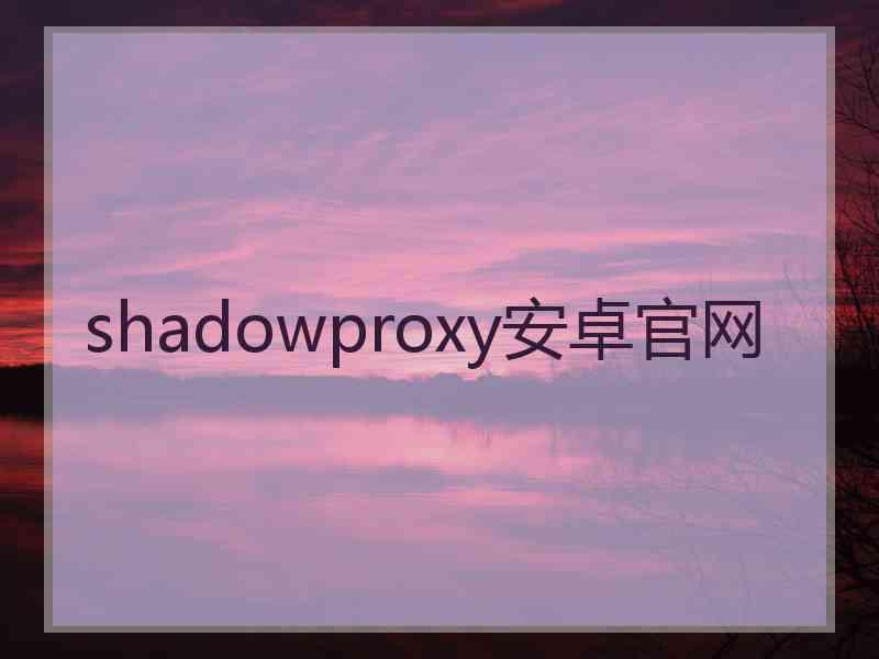 shadowproxy安卓官网