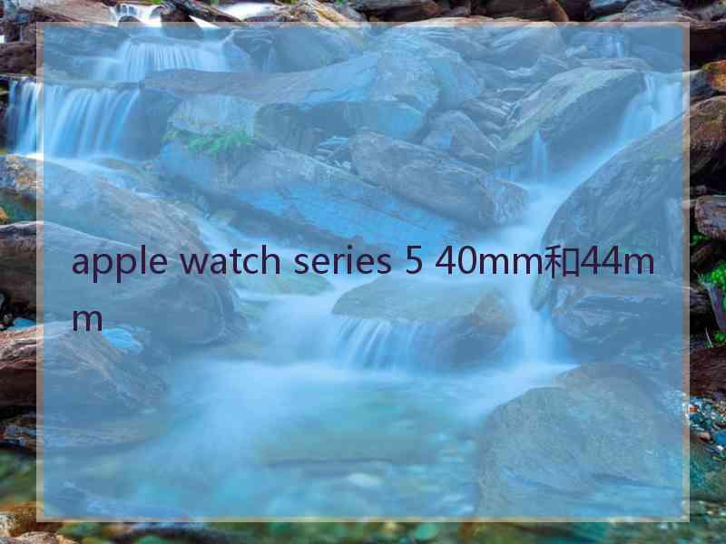 apple watch series 5 40mm和44mm