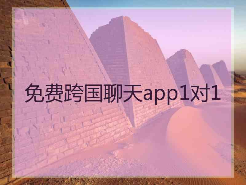 免费跨国聊天app1对1