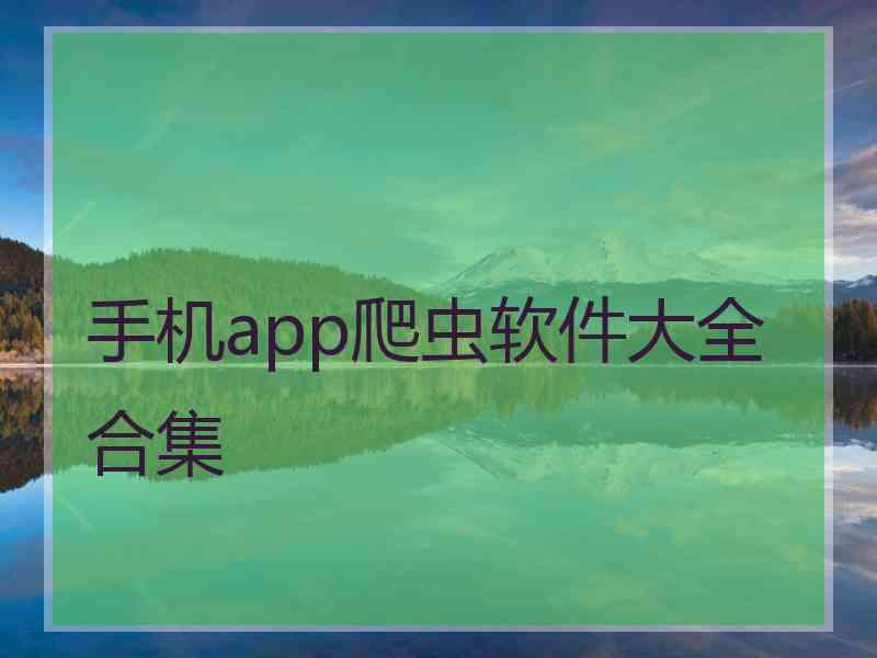 手机app爬虫软件大全合集