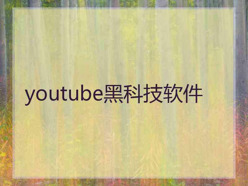 youtube黑科技软件