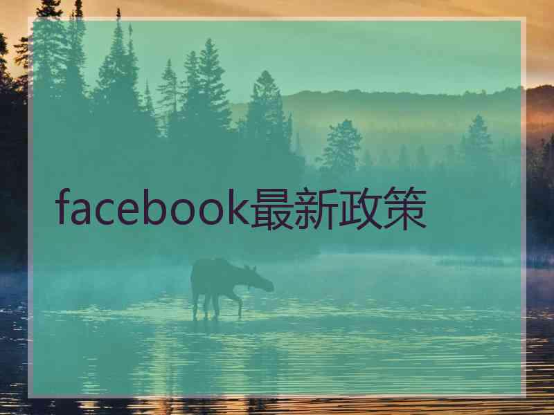 facebook最新政策