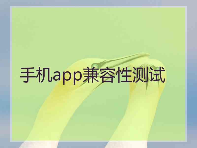 手机app兼容性测试