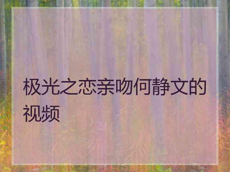 极光之恋亲吻何静文的视频