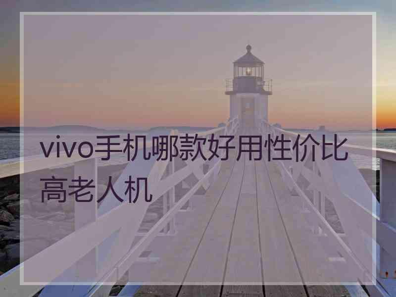 vivo手机哪款好用性价比高老人机