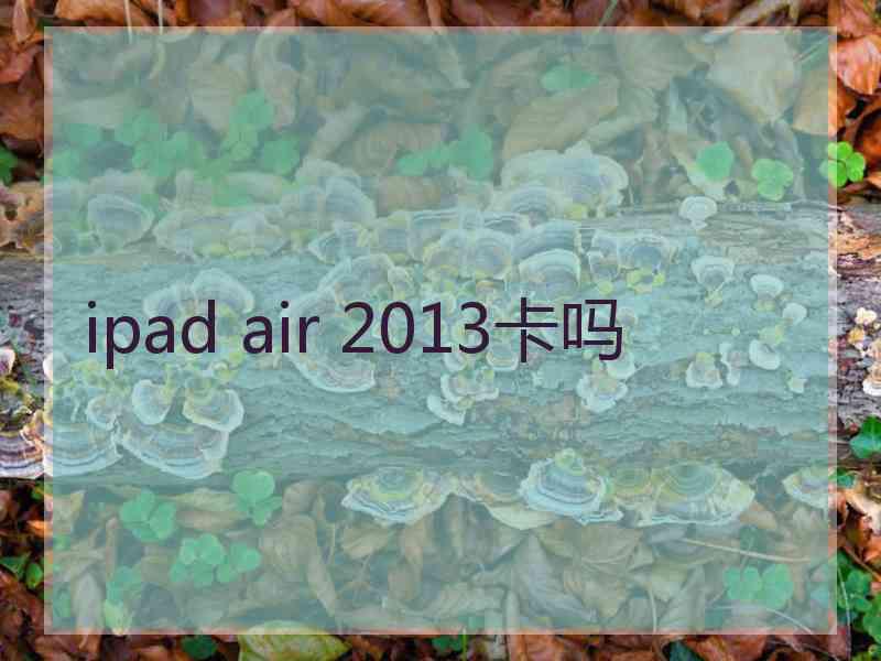 ipad air 2013卡吗