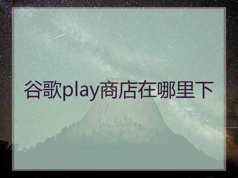 谷歌play商店在哪里下