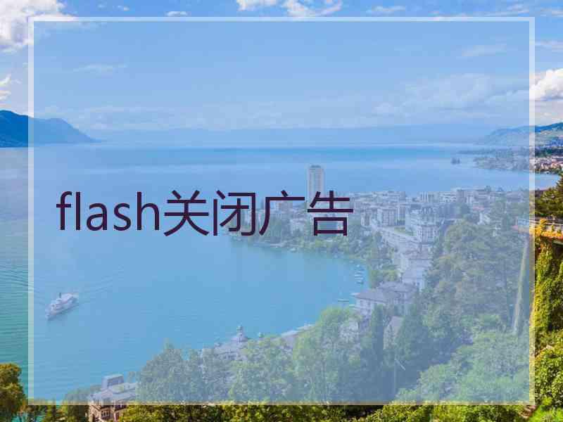 flash关闭广告