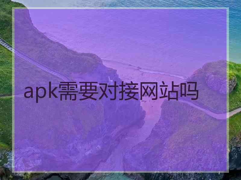 apk需要对接网站吗