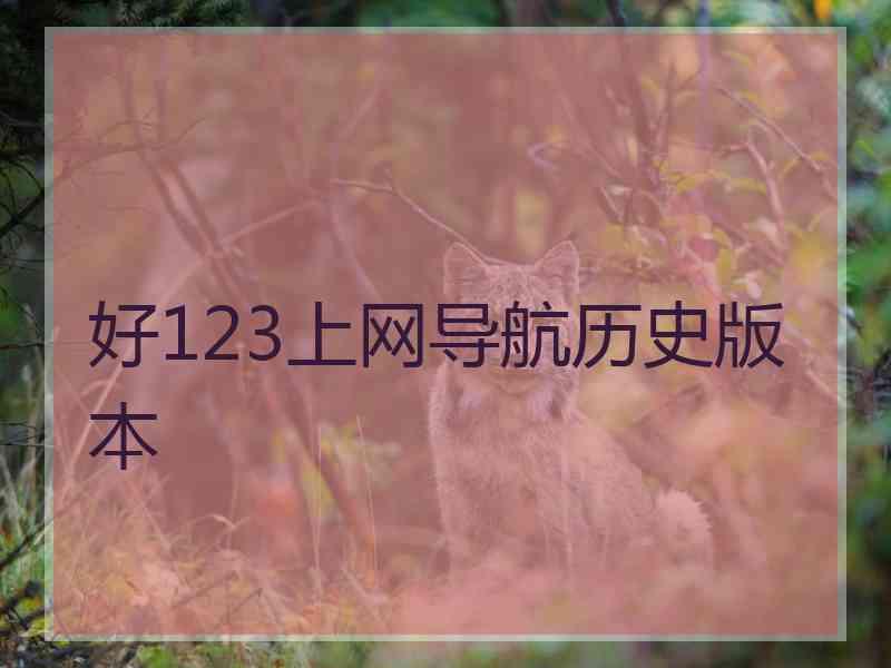 好123上网导航历史版本