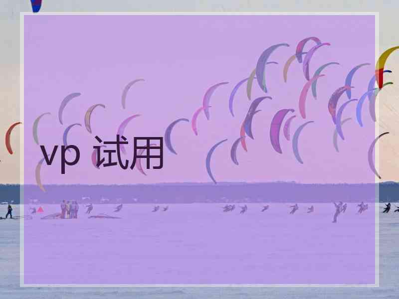 vp 试用