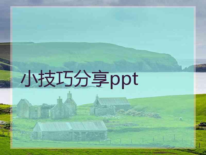 小技巧分享ppt