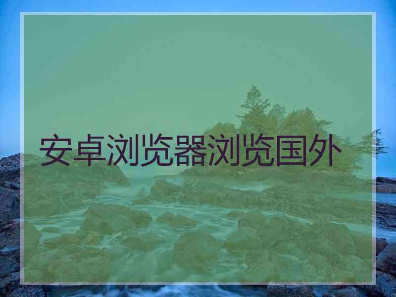 安卓浏览器浏览国外