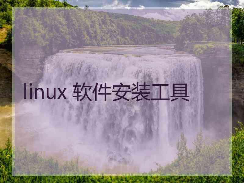 linux 软件安装工具