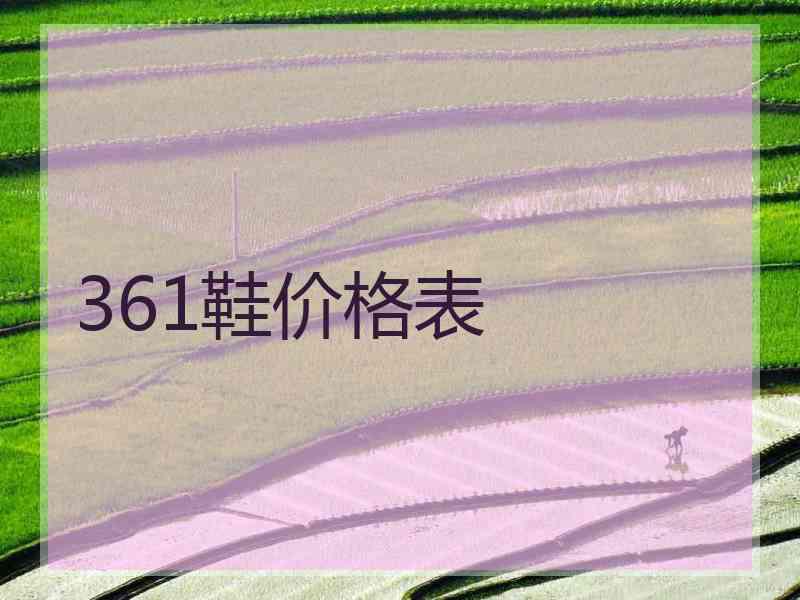 361鞋价格表