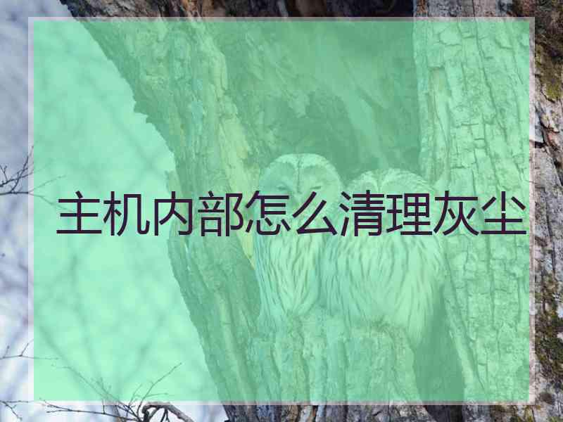 主机内部怎么清理灰尘