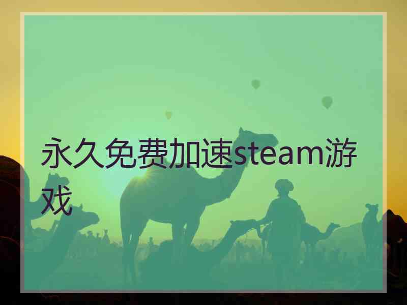 永久免费加速steam游戏