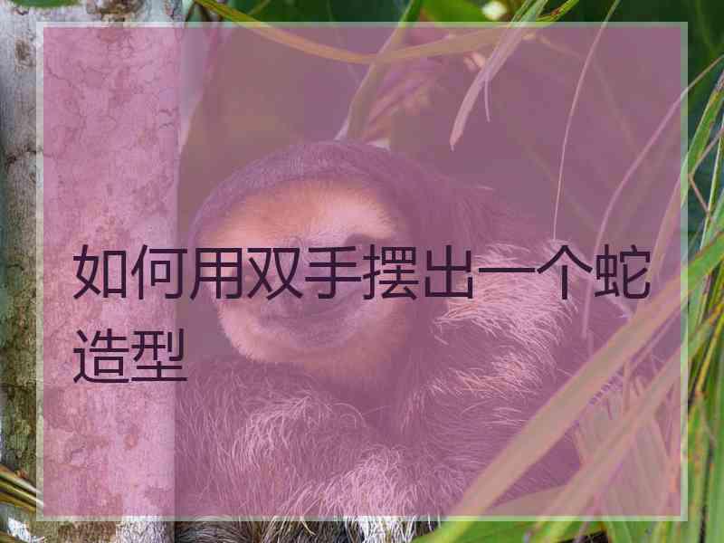 如何用双手摆出一个蛇造型