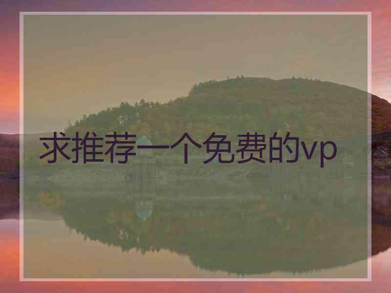 求推荐一个免费的vp