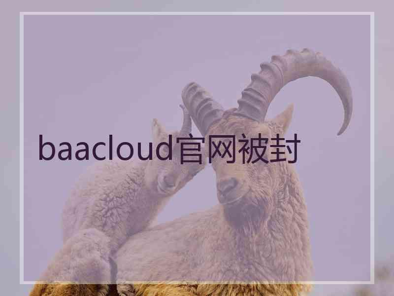 baacloud官网被封