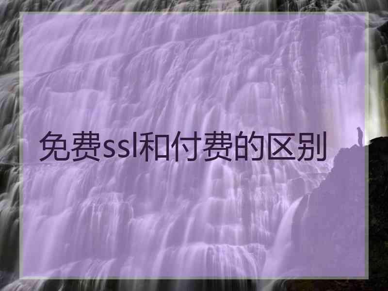 免费ssl和付费的区别