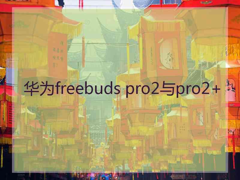 华为freebuds pro2与pro2+