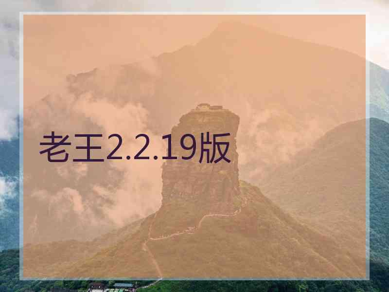 老王2.2.19版