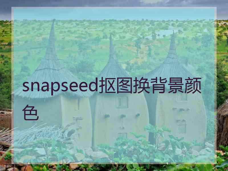 snapseed抠图换背景颜色