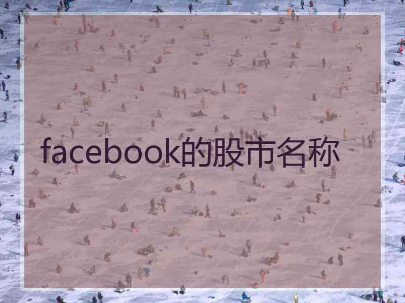 facebook的股市名称