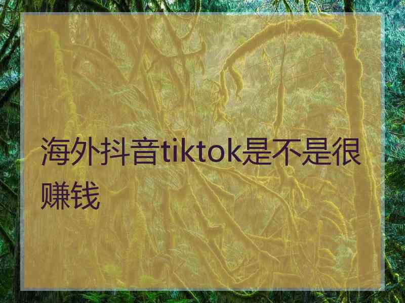 海外抖音tiktok是不是很赚钱