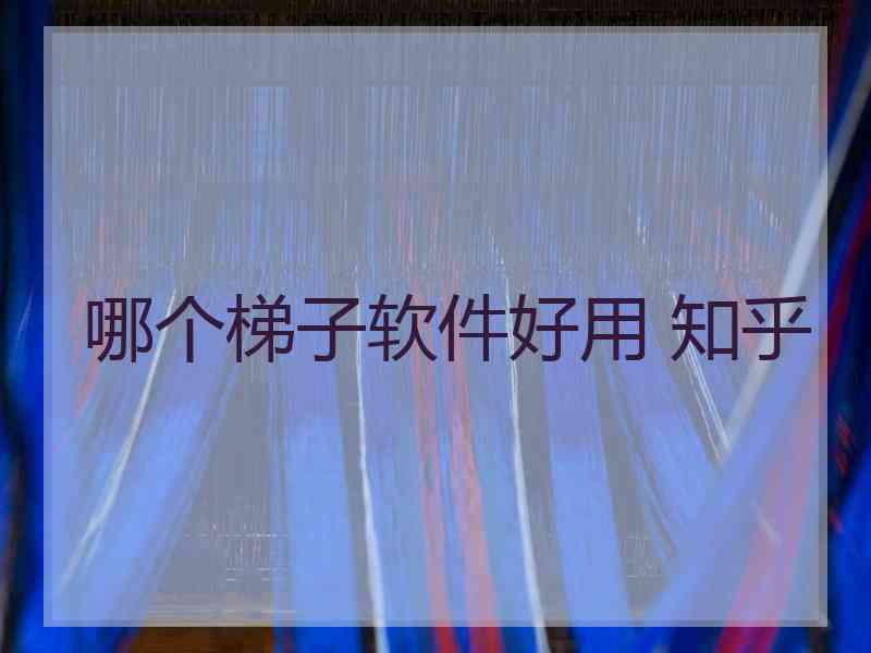 哪个梯子软件好用 知乎