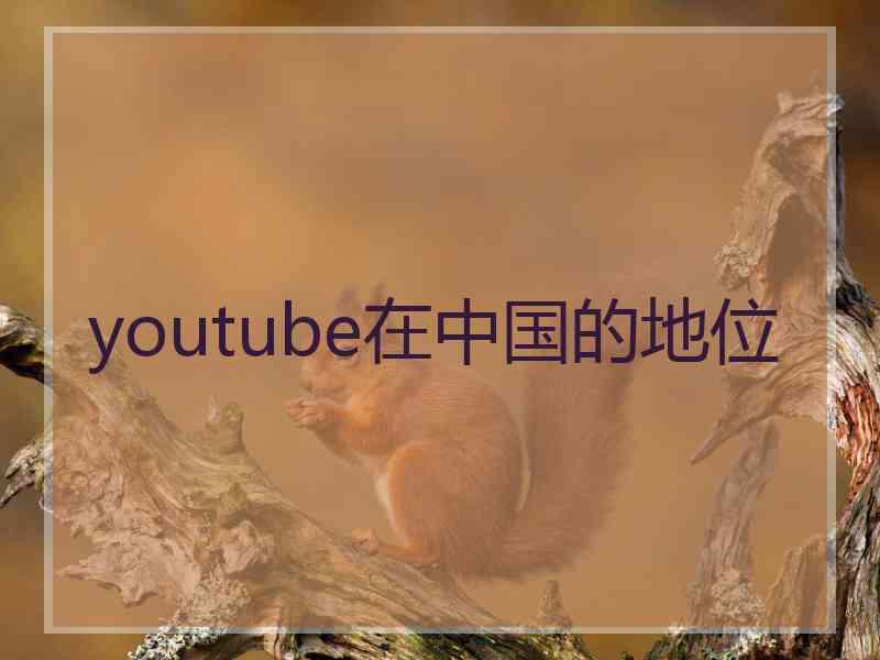 youtube在中国的地位