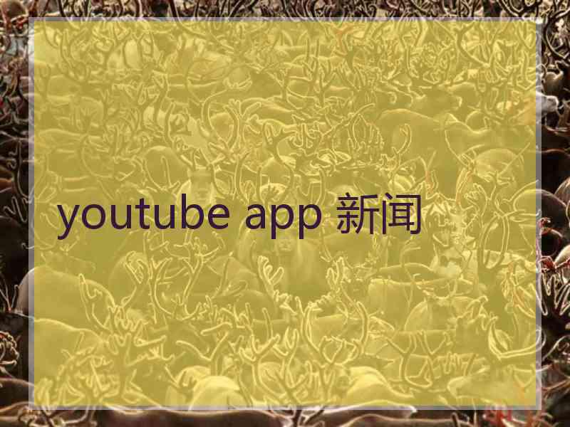 youtube app 新闻