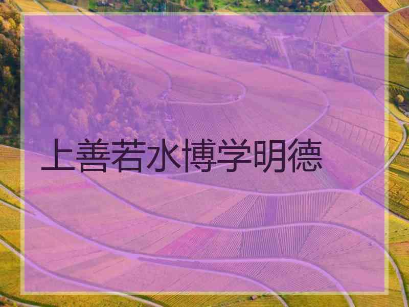 上善若水博学明德