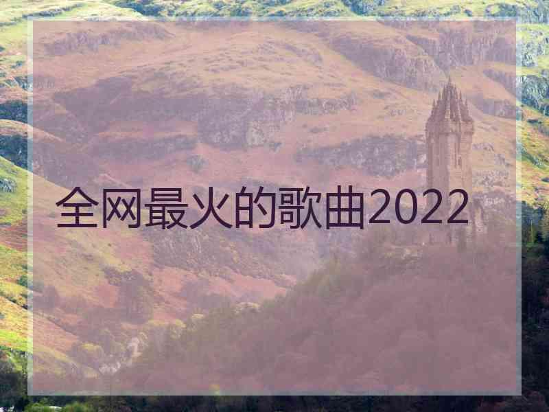 全网最火的歌曲2022