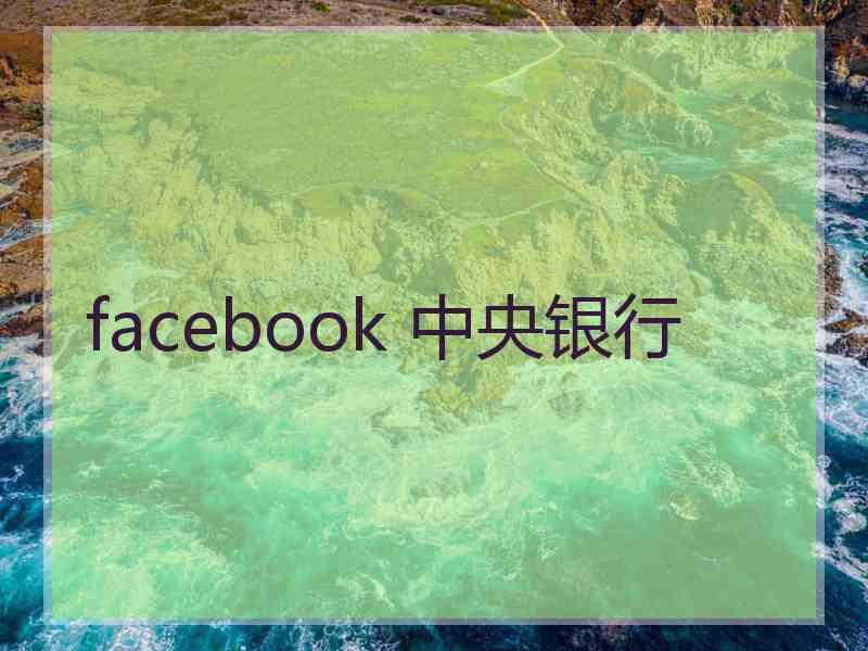 facebook 中央银行