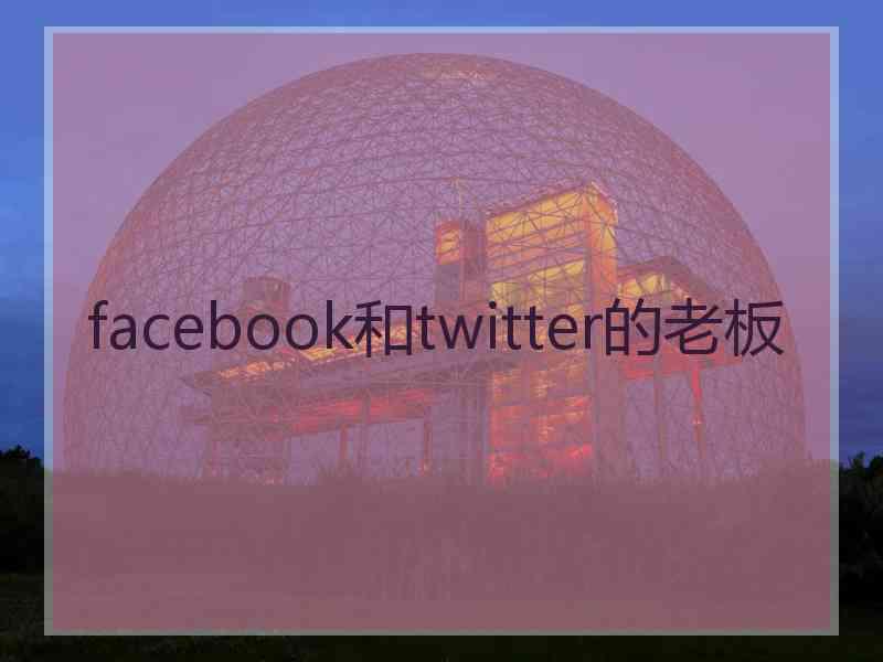 facebook和twitter的老板